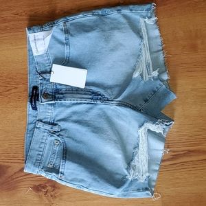 Calvin Klein jeans high rise shorts distressed bottom brand new with tags